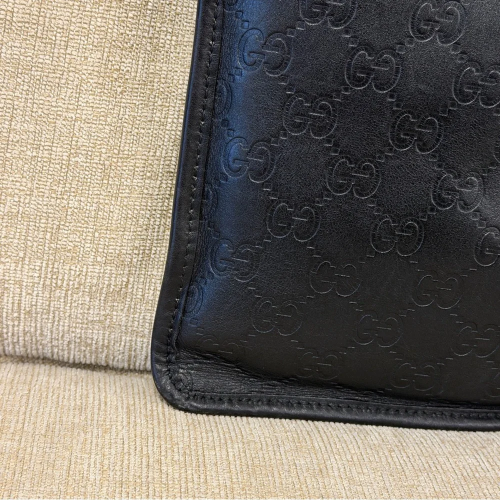 Gucci Black Leather Men's Crossbody Bag